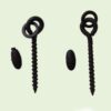 Baitscrew with ring and rubber stopper 10pcs.