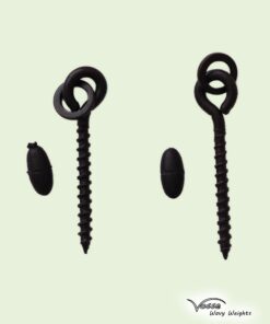 Baitscrew with ring and rubber stopper 10pcs.