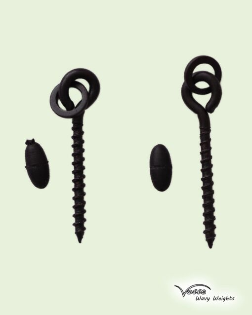 Baitscrew with ring and rubber stopper 10pcs.